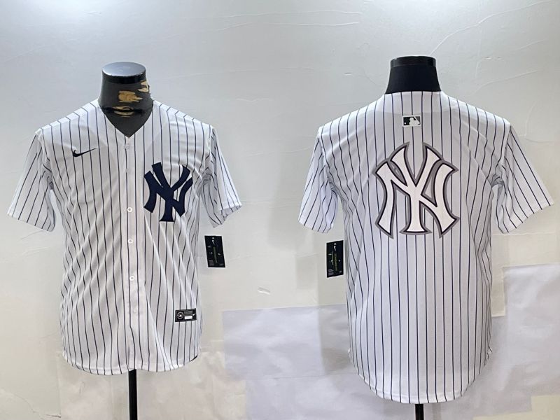 Men New York Yankees Blank White stripe Game 2024 Nike MLB Jersey style 102711->new york yankees->MLB Jersey